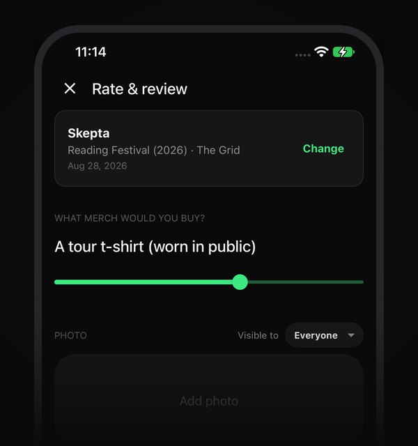 The Rate and review screen with a choice of who can see the review